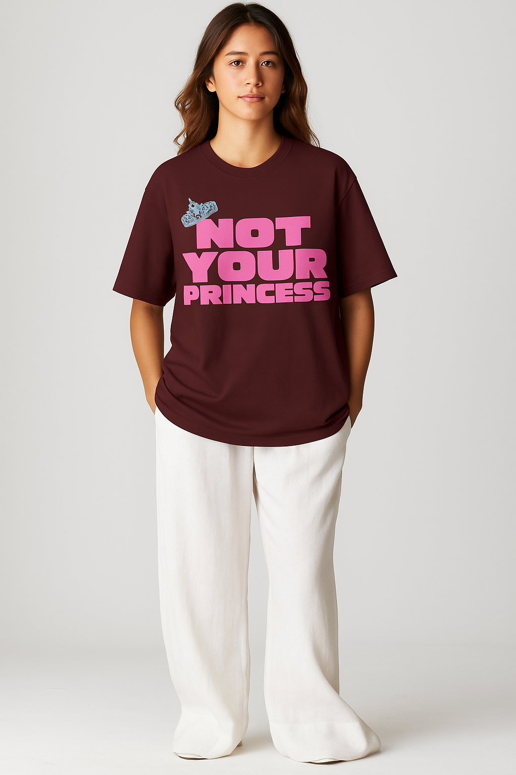 NOT YOUR PRINCESS // ANGEL EDITION Girls Terry Oversized Tee