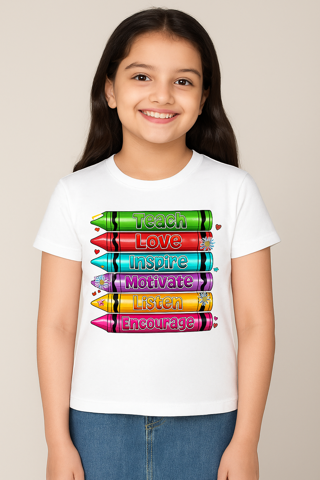 Girl's Crew Neck T-Shirt