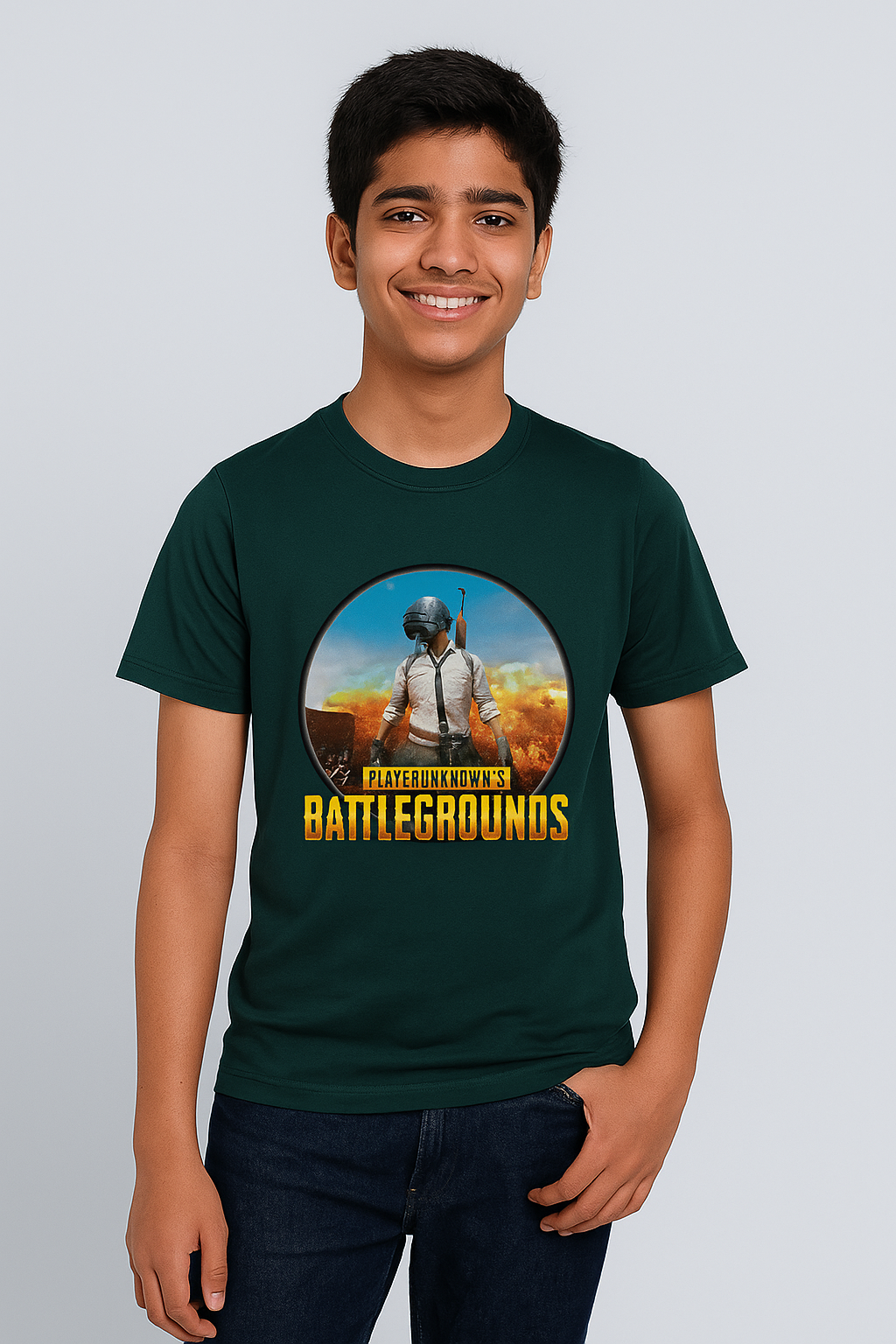 Title: 🎮 PUBG Battlegroud Boy's Crew Neck T-Shirt