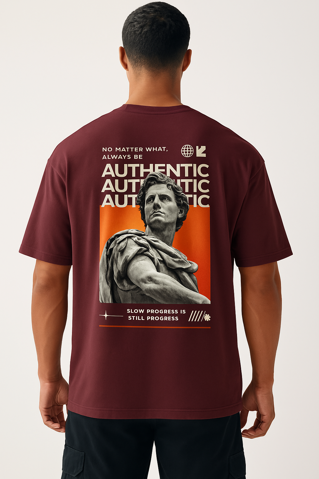 Both side printed Heritage x Authentic Oversized Tee – Rooted in Legacy Oversized T shirt