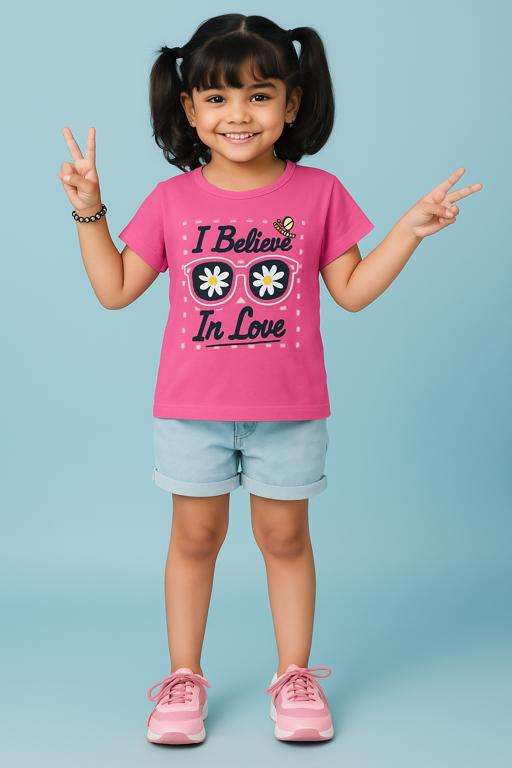 ❤️ I Believe in Love Girl's Crew Neck T-Shirt