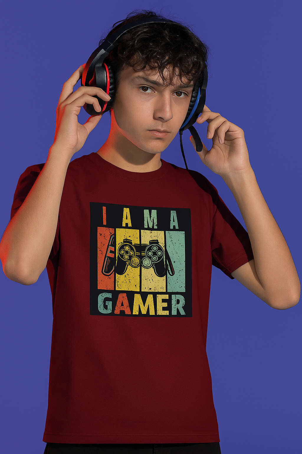 I Am Gamer Everyday Cotton Tee Unisex Classic Crew T-Shirt