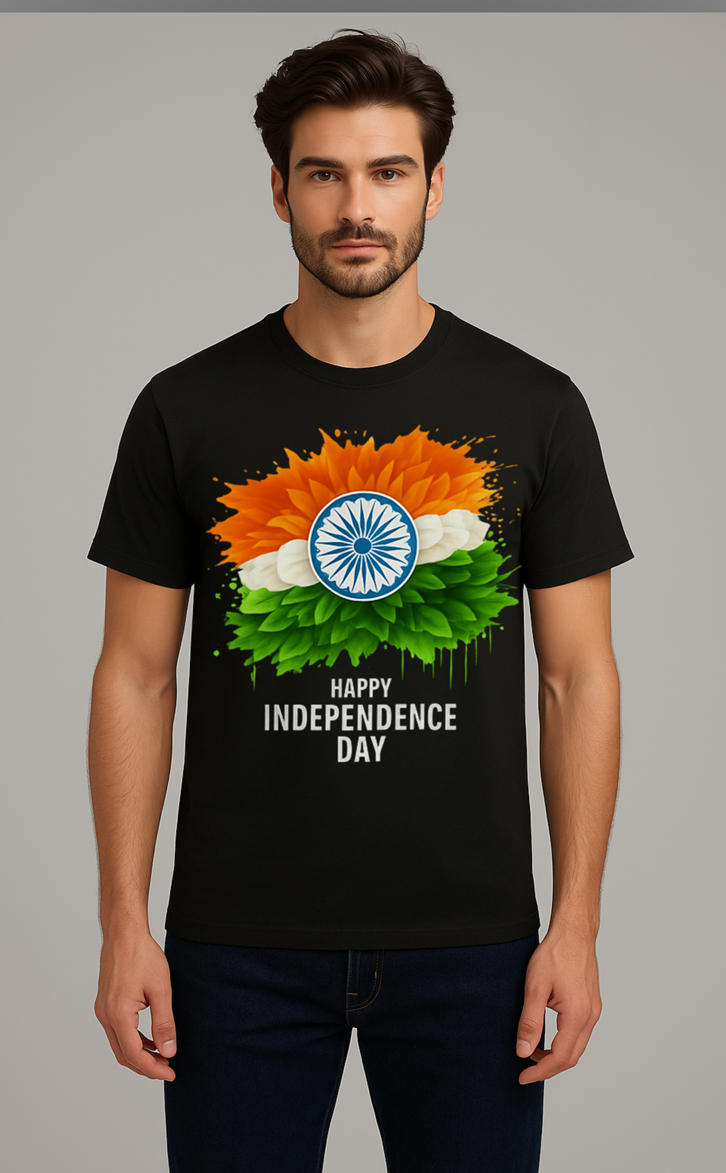 Freedom Bloom: Independence Day Graphic T-Shirt 🇮🇳