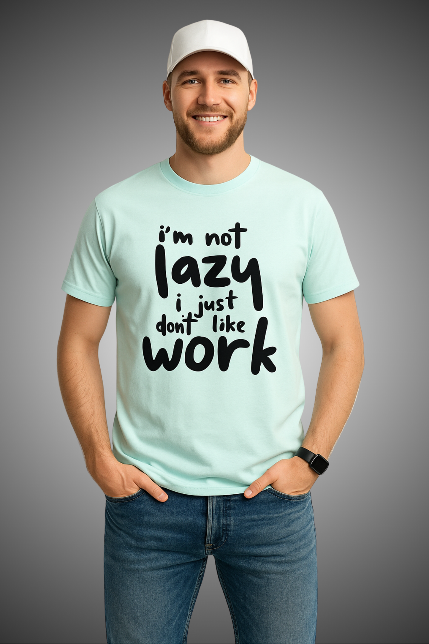 Not Lazy Tee Men Classic Crew T-Shirt