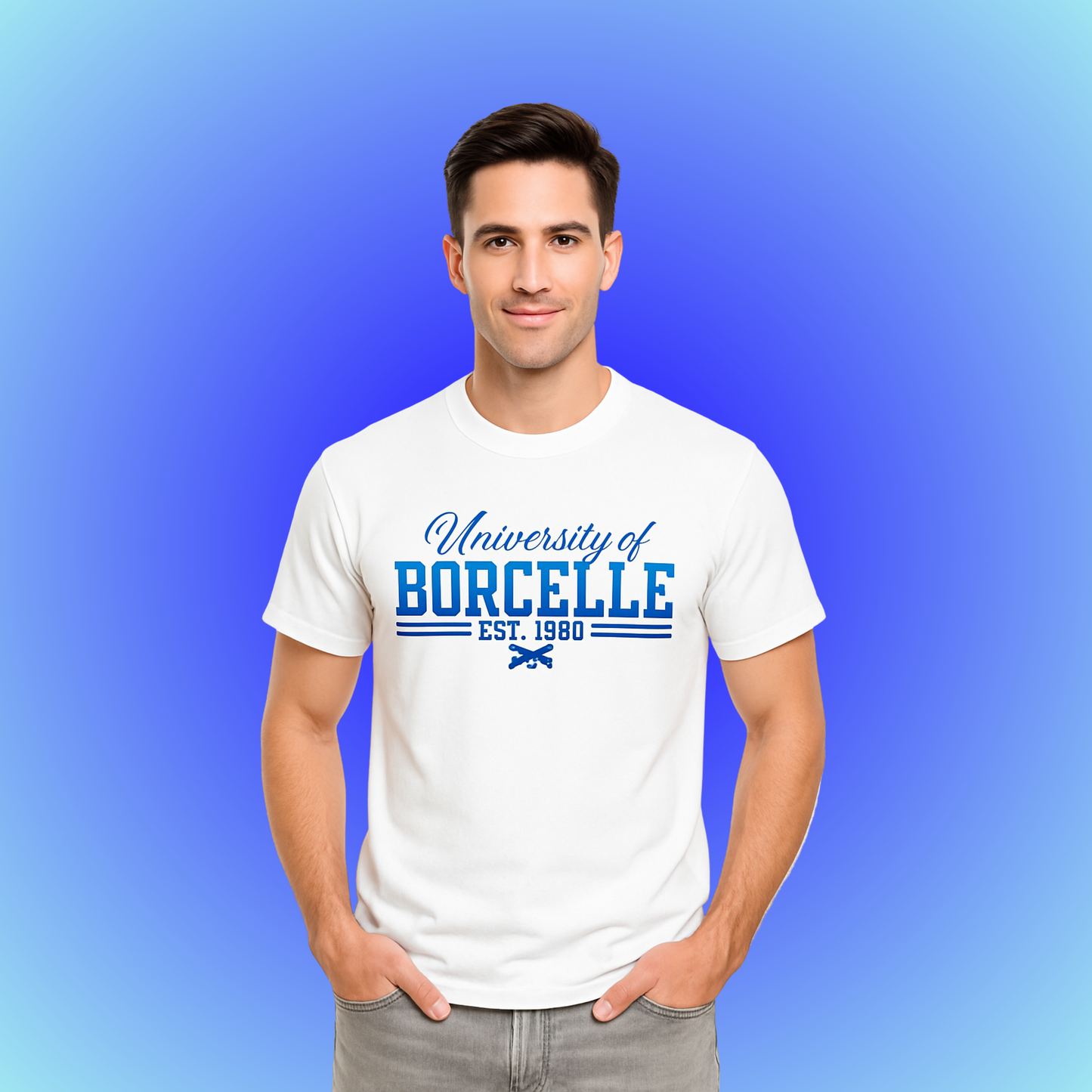 University of Borcelle Tee – ESTD. 1980 Timeless Class. Everyday Comfort. Unisex Supima T-Shirt