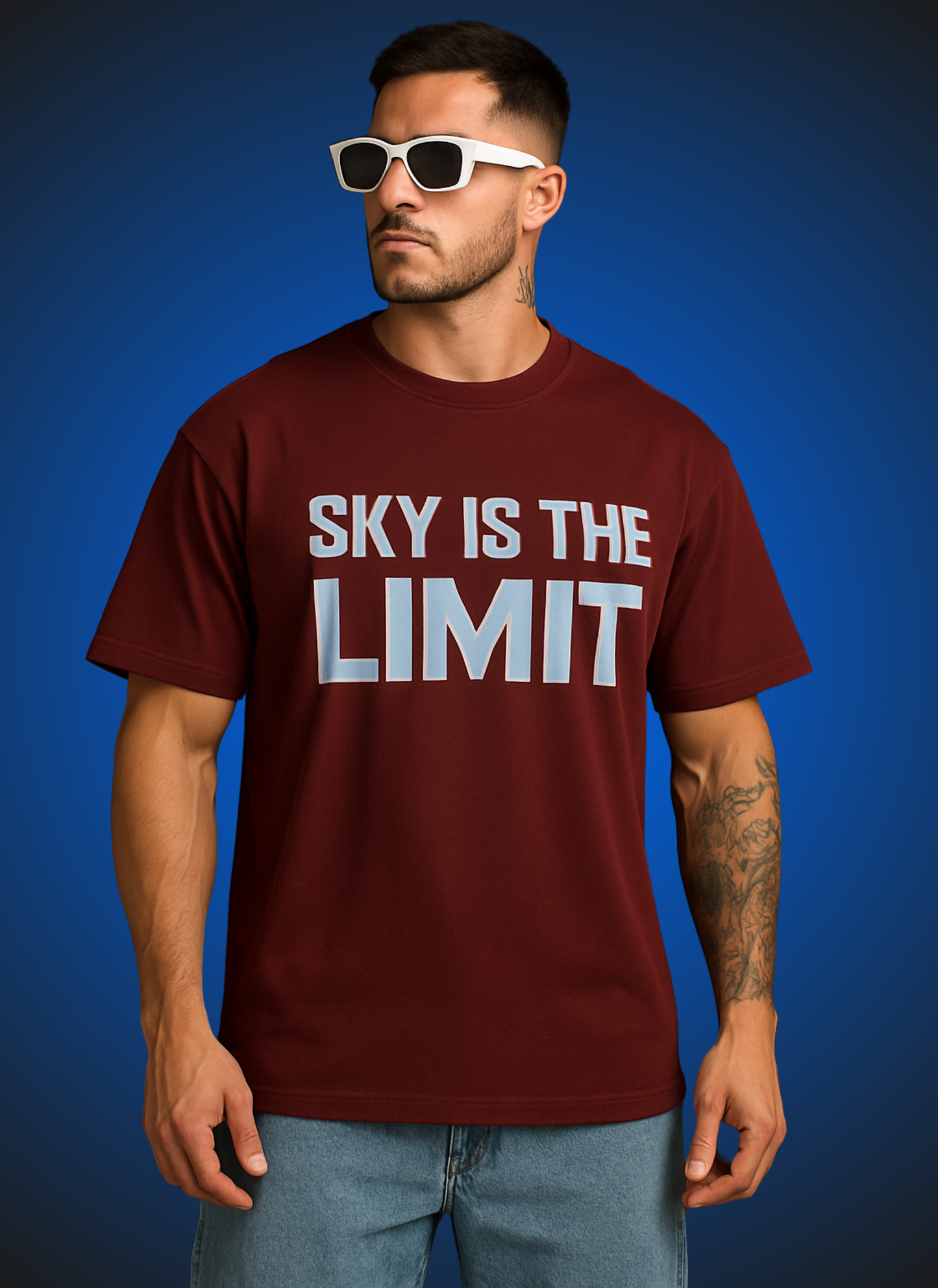 ☁️ SKY IS THE LIMIT – Paradise Oversized Tee ☁️Terry Oversized Tee