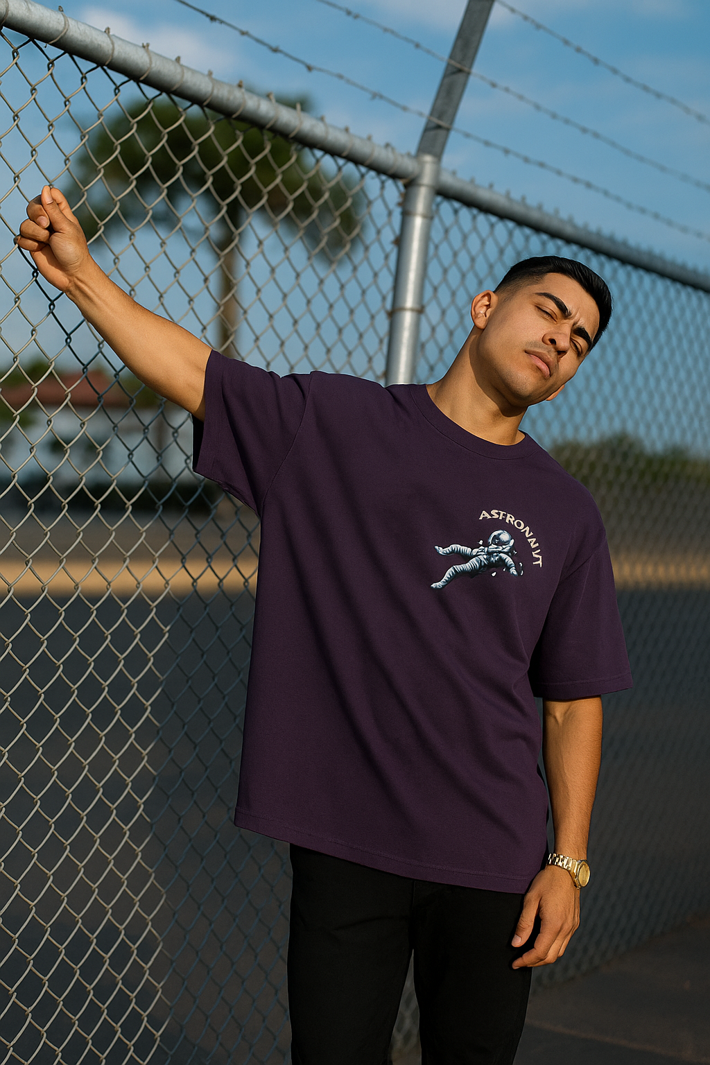 Astronaut  and Space Oversized Classic T-Shirt