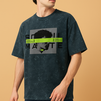 SOULMATE Men Acid Washed Oversized Tee