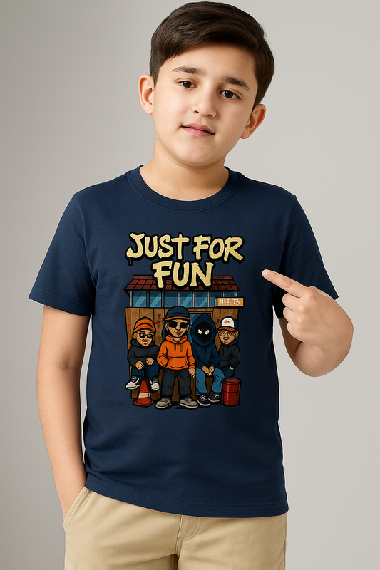 😄 Just for Fun Boy's Crew Neck T-Shirt