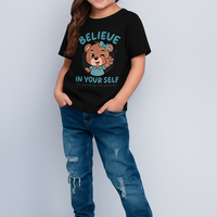 💫 Believe in Yourself Girl's Crew Neck T-Shirt