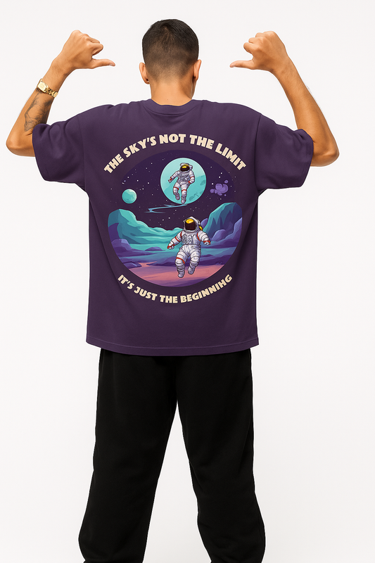 Astronaut  and Space Oversized Classic T-Shirt