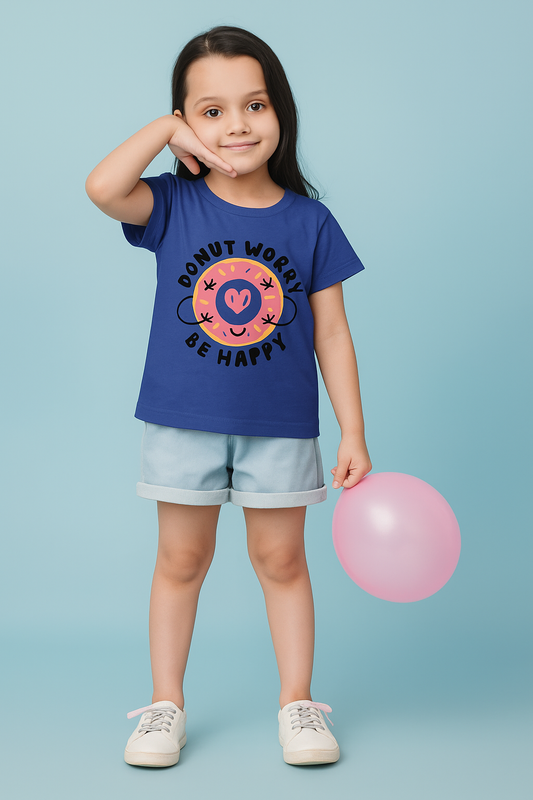 🍩 Donut Worry  Girl's Crew Neck T-Shirt