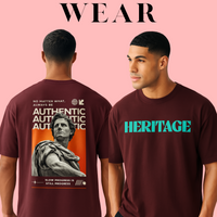 Both side printed Heritage x Authentic Oversized Tee – Rooted in Legacy Oversized T shirt