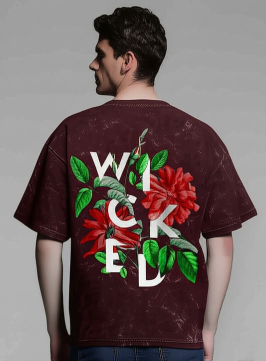 😈 "WICKED" Premium Oversized Tee – Big Print, Bigger Energy 💥🌺